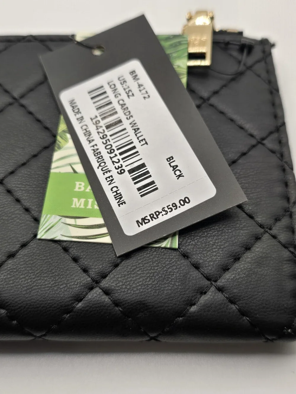 Badgley Mischka accent smoke wallet